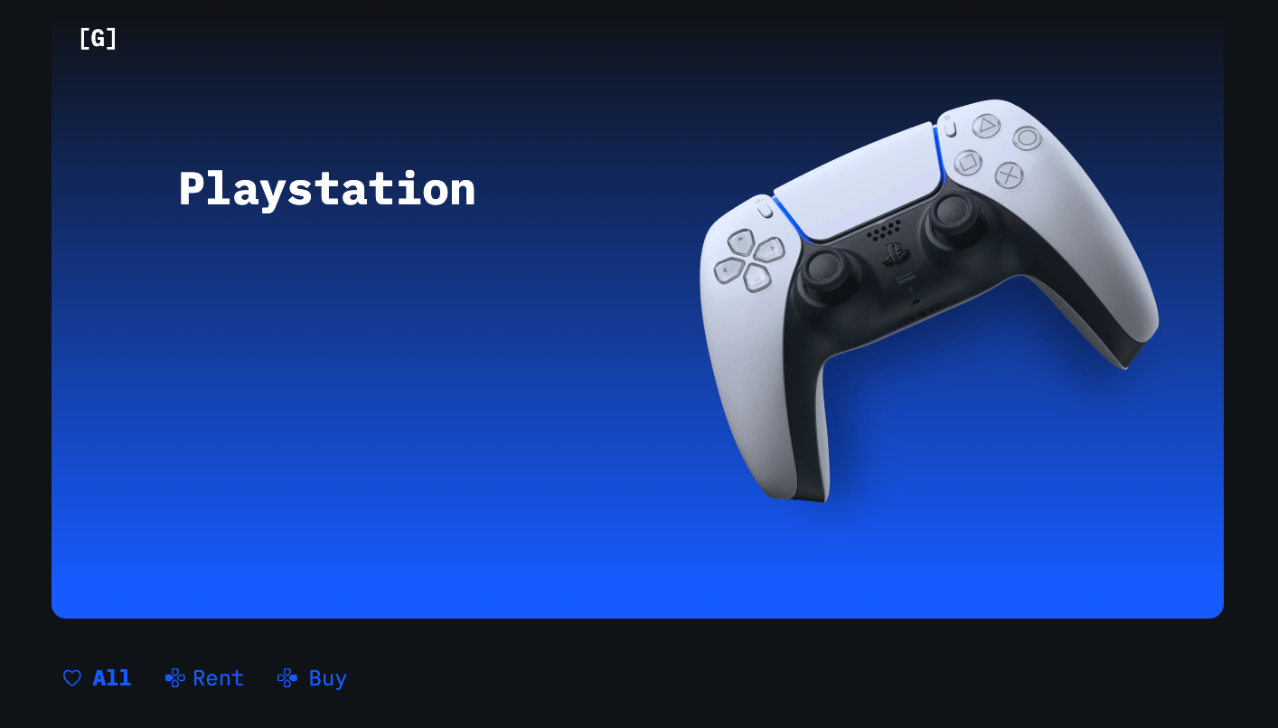 TGV Playstation Product Page
